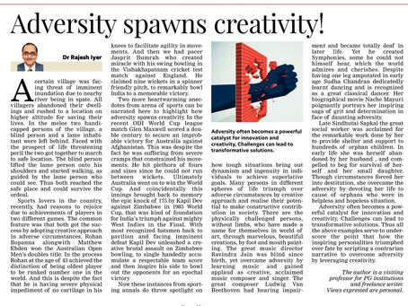 Adversity spawns creativity