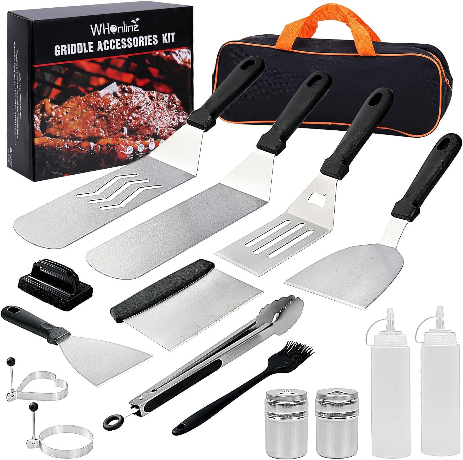 accesorios plancha barbacoa Whonline 16 piezas