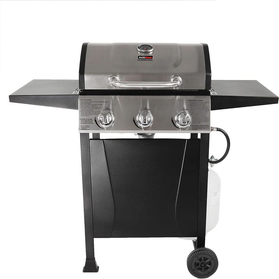 Miniatura: Grill Boss - Parrilla de gas propano de 3 quemadores para cocinar con tapa supe