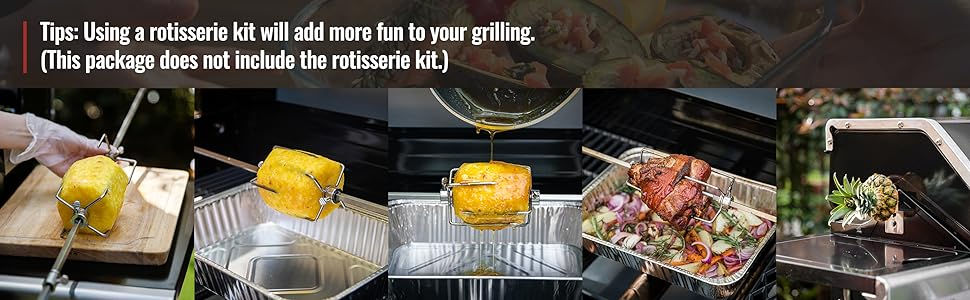 Miniatura: Royal Gourmet GA6402H - Parrilla de gas propano de 6 quemadores con quemador y 