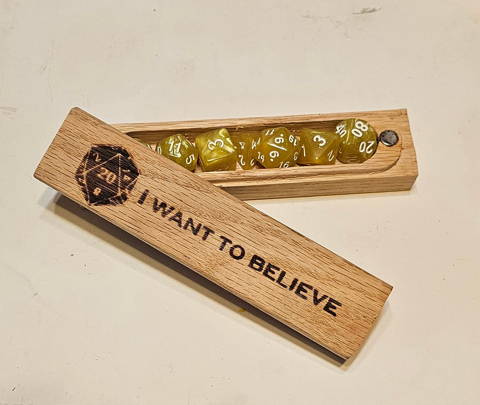 Dice box I Want to Believe