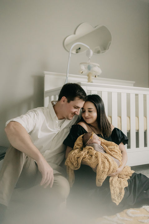 NW Indiana in home newborn photographer