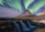 Waterfalls and Aurora