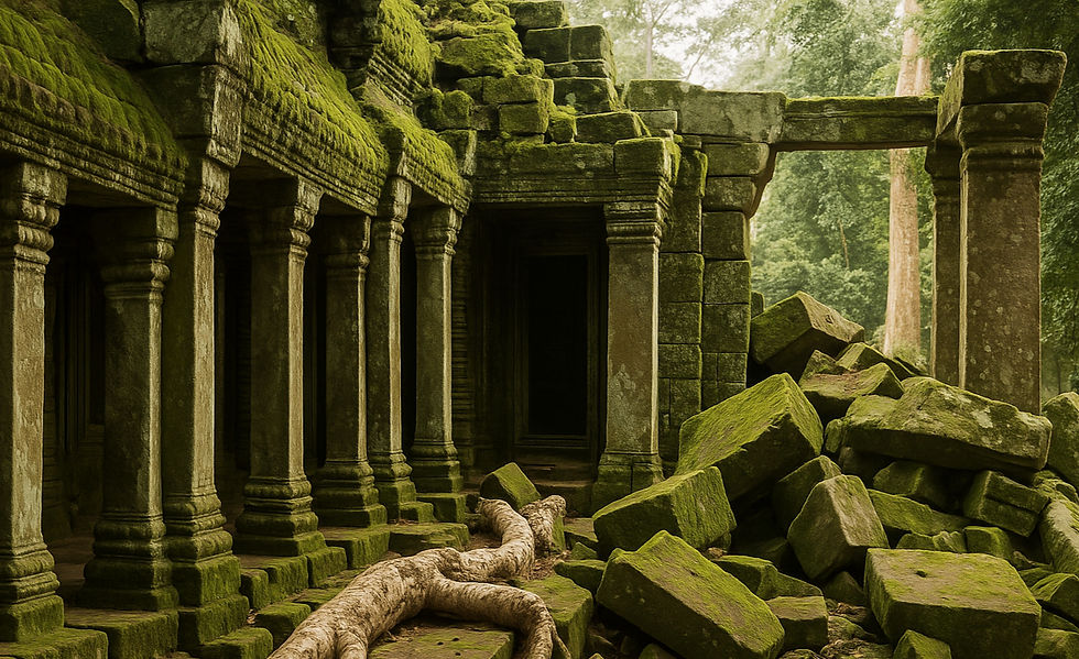 Moss Covered Temple Ruins