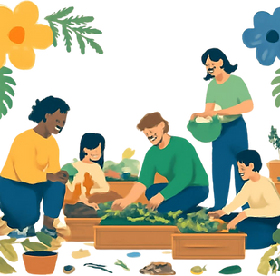 Generate _Flat-style illustrated website image for a workshop course titled _Green Infrast