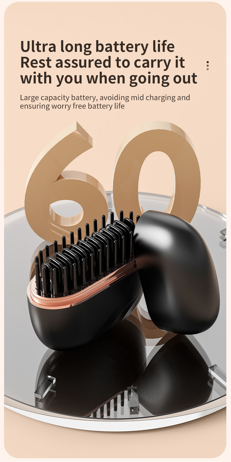 Miniatura: Mini Alisador de Cabelo Portátil Sem Fio Praticidade e Beleza em Qualquer Lugar!