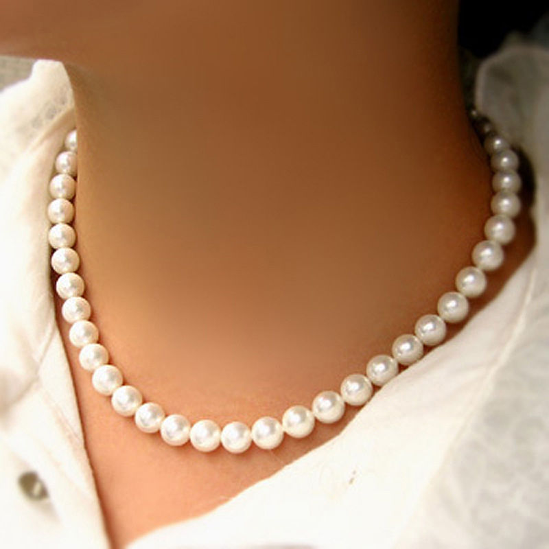Miniatura: Colar Gargantilha Pérola Branca Clássica e Elegante  Sofisticação e charme!