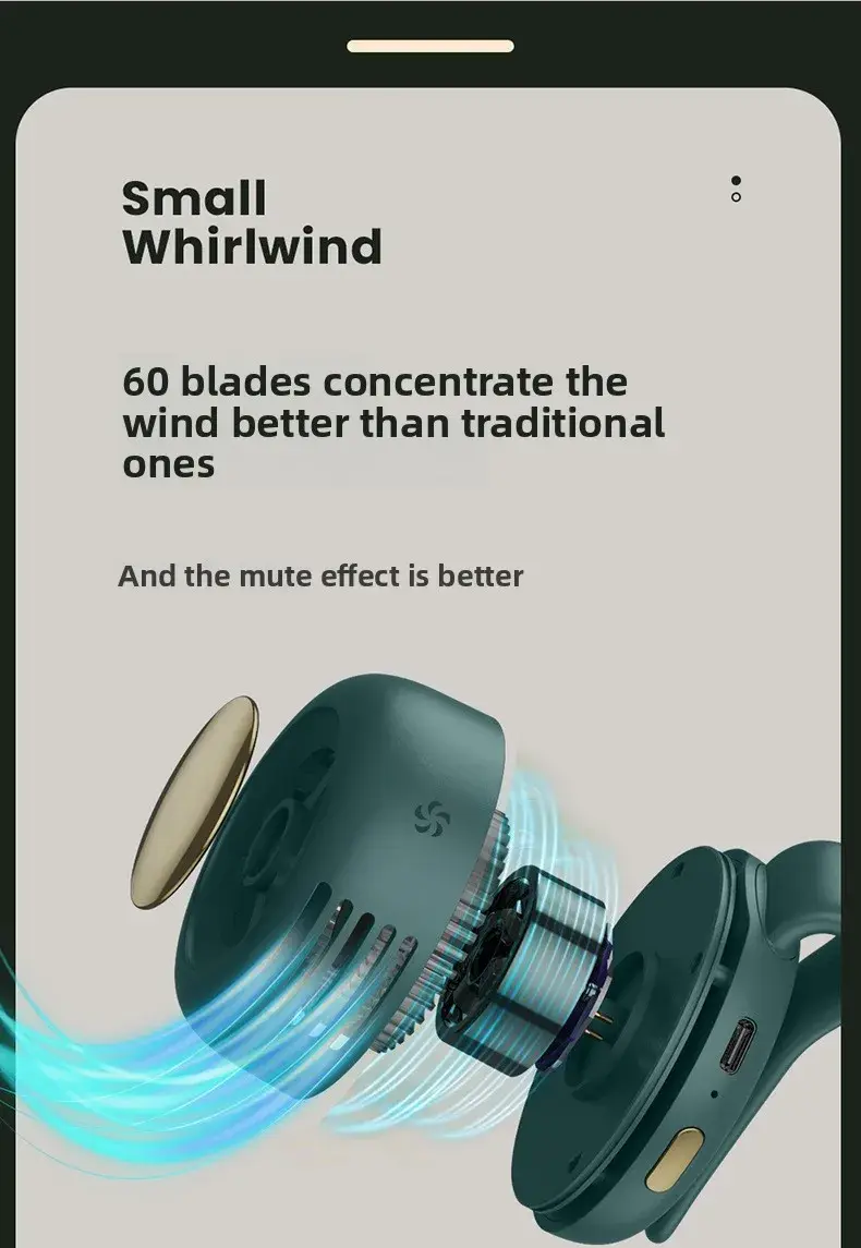 Miniatura: Ventilador Sem Lâminas Whirlwind Portátil  Conforto e Frescor em Qualquer Lugar