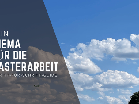 Ein Thema für die Masterarbeit finden: Schritt-für-Schritt-Guide