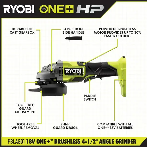 Thumbnail: ryobi p661 18-volt one+ pex crimp ring press tool (tool only)
