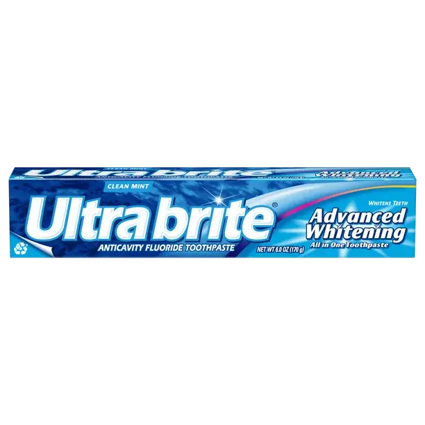 Ultra Brite Advanced Whitening Toothpaste, Clean Mint - 6.0 Ounce