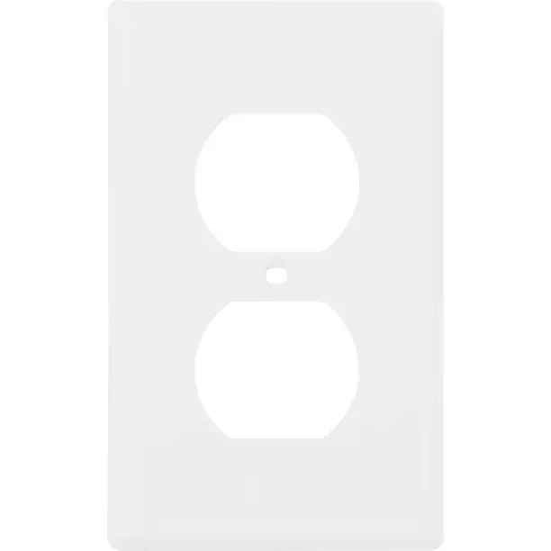 Eaton Hyper Tough Wallplate, Duplex Outlet, White