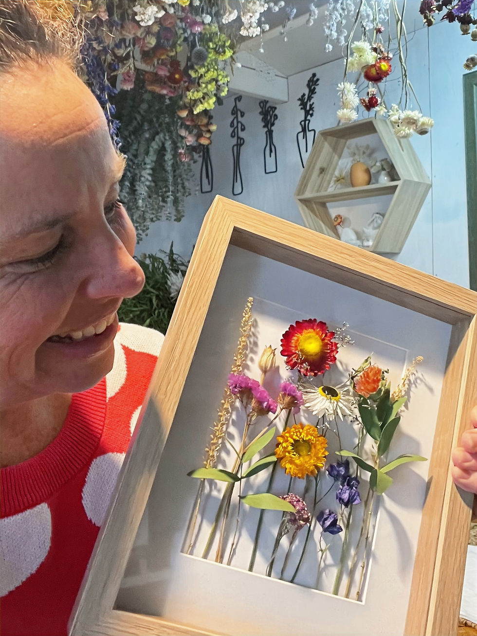 Thumbnail: Bright Blooms Dried Flower Frame (Portrait)