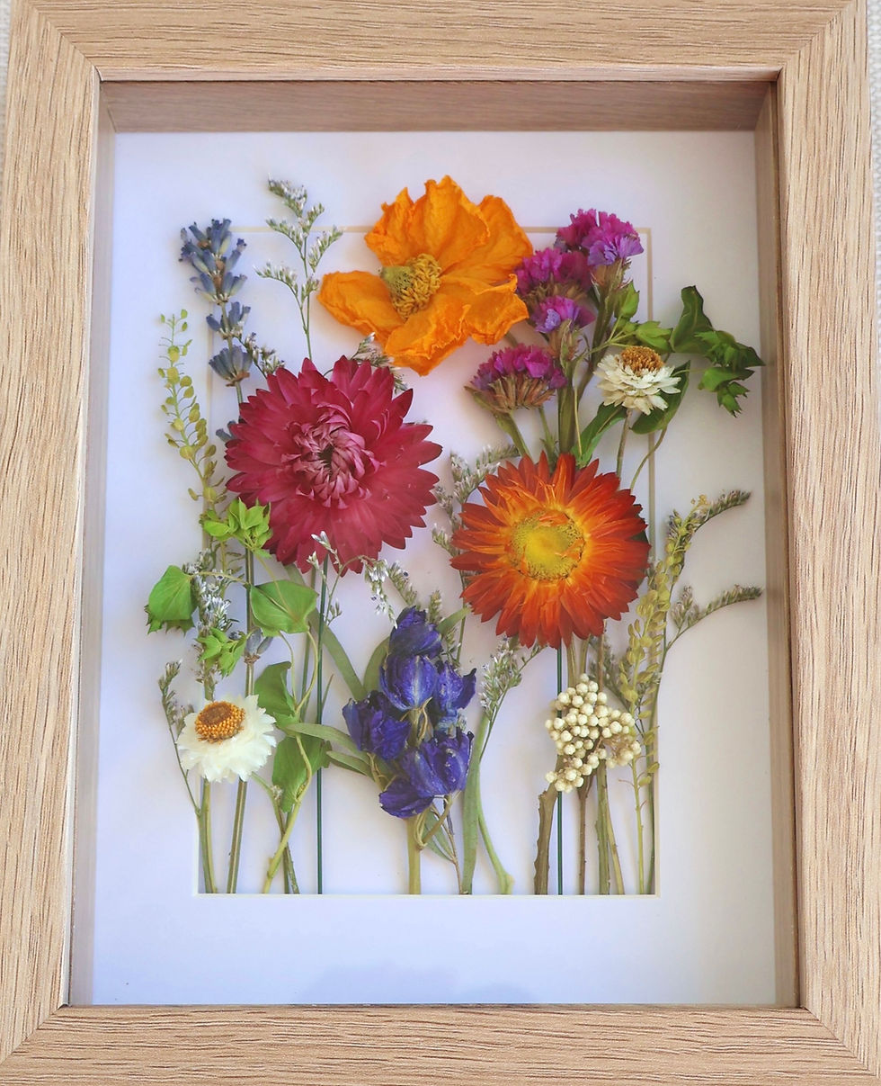 Thumbnail: Bright Blooms Dried Flower Frame (Portrait)