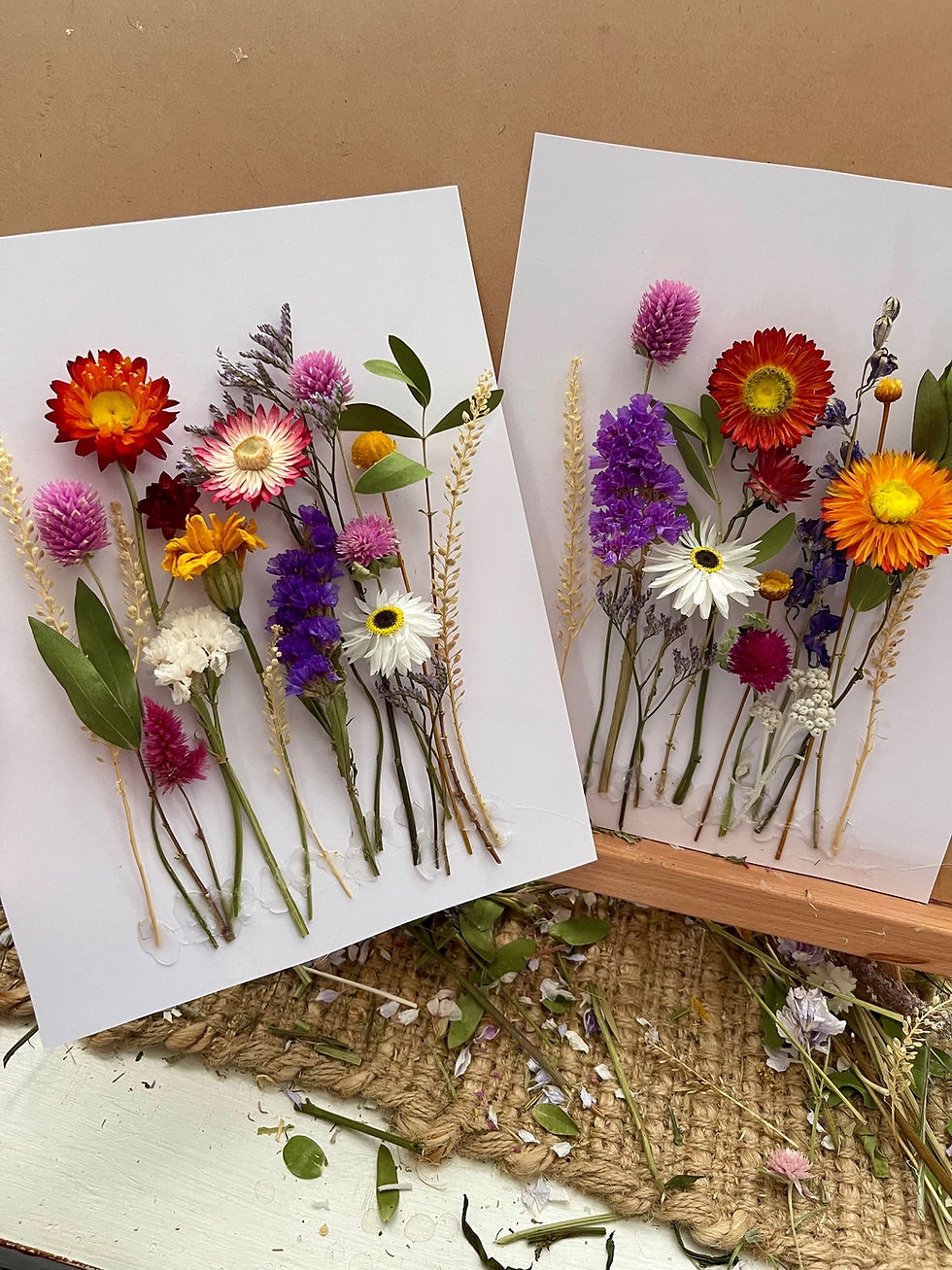 Thumbnail: Bright Blooms Dried Flower Frame (Portrait)