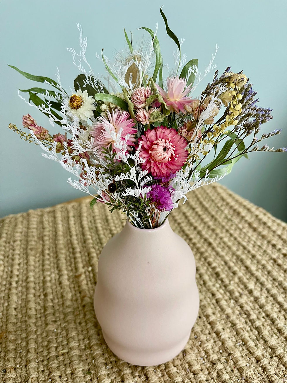 Pink Blooms Posy in Vase