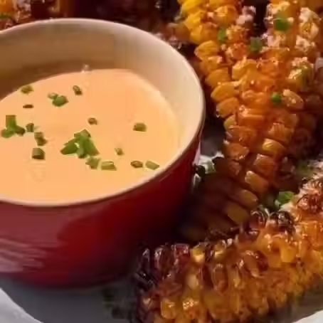 🌽 Costelinhas de Milho ao BBQ com Maionese Picante