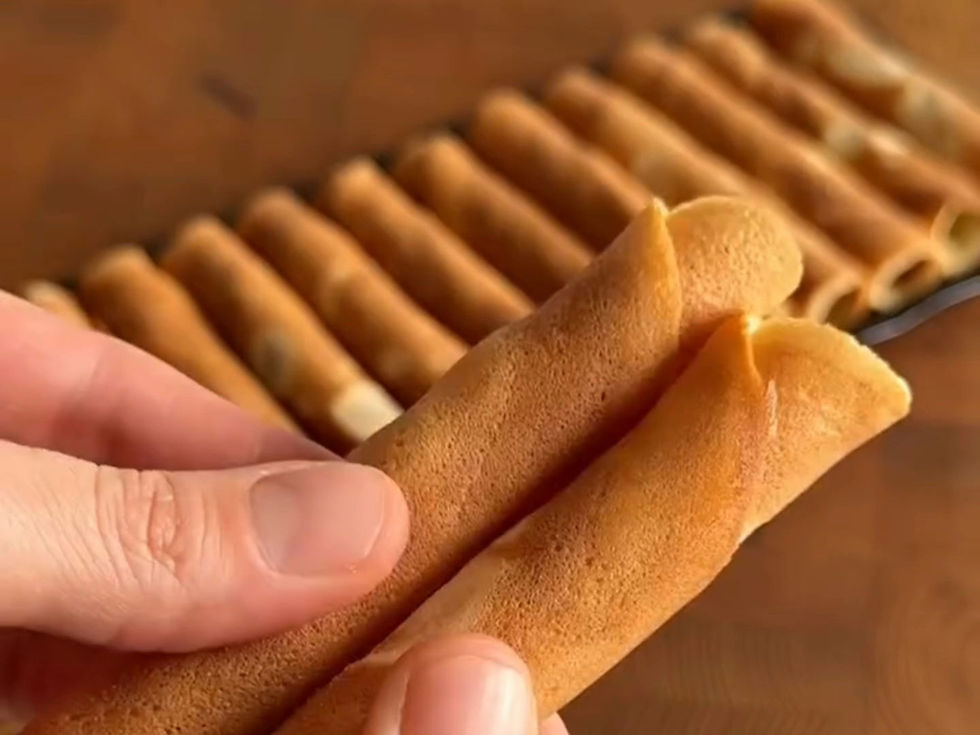 rolinhos turcos crocantes, sobremesa turca fácil, çıtır rulo kat receita