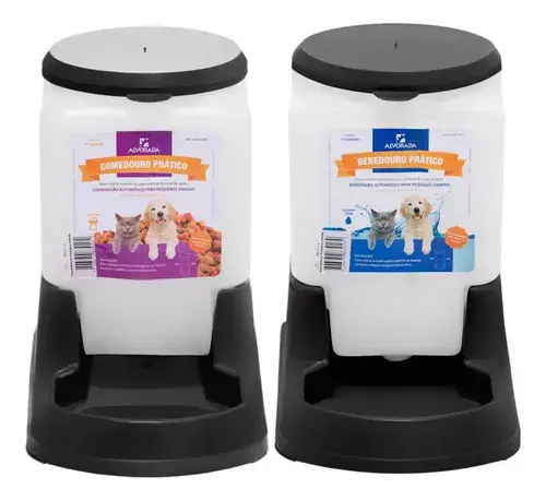 Kit Comedouro E Bebedouro Automático Para Cães E Gatos 3 L