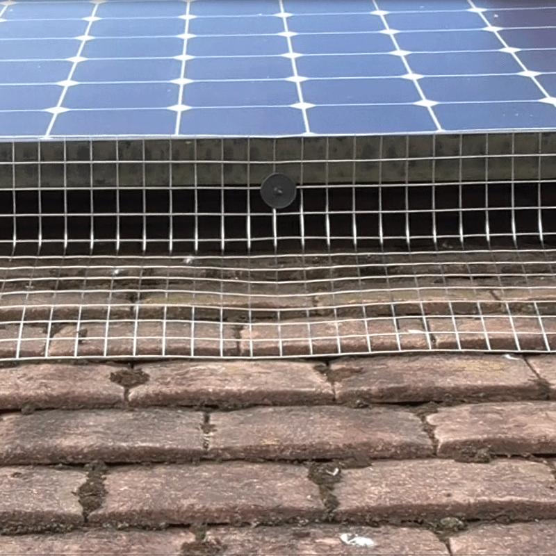 Solar Panel Bird Mesh Installation.gif
