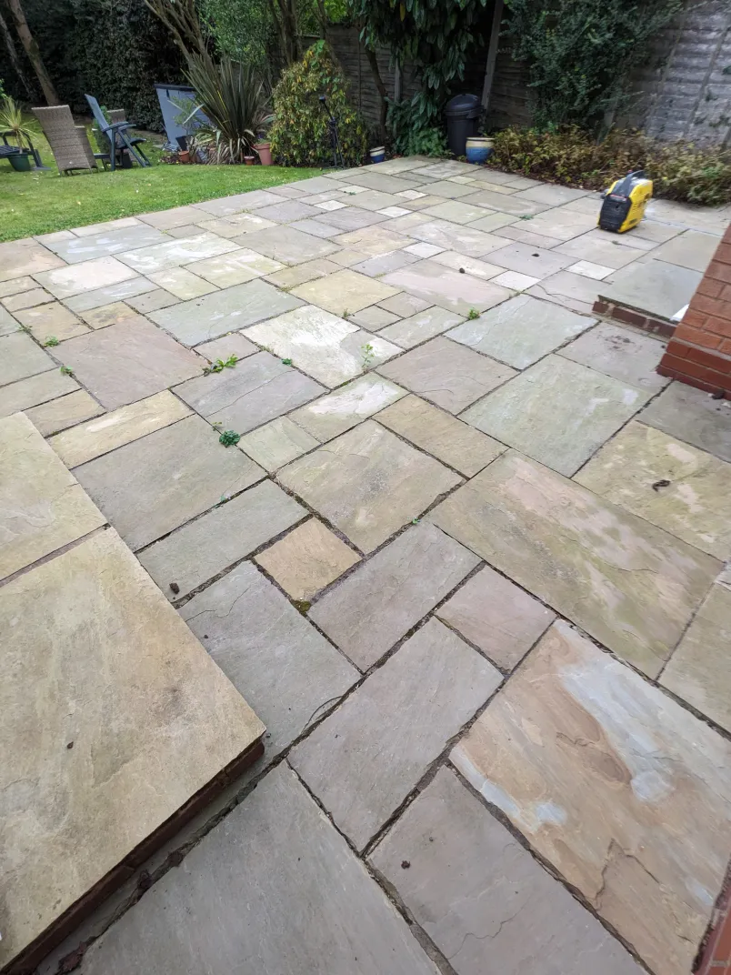 Before Repointng sandstone