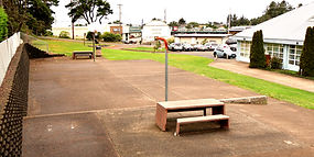 Community Center Outdoor Basketball Court with Table