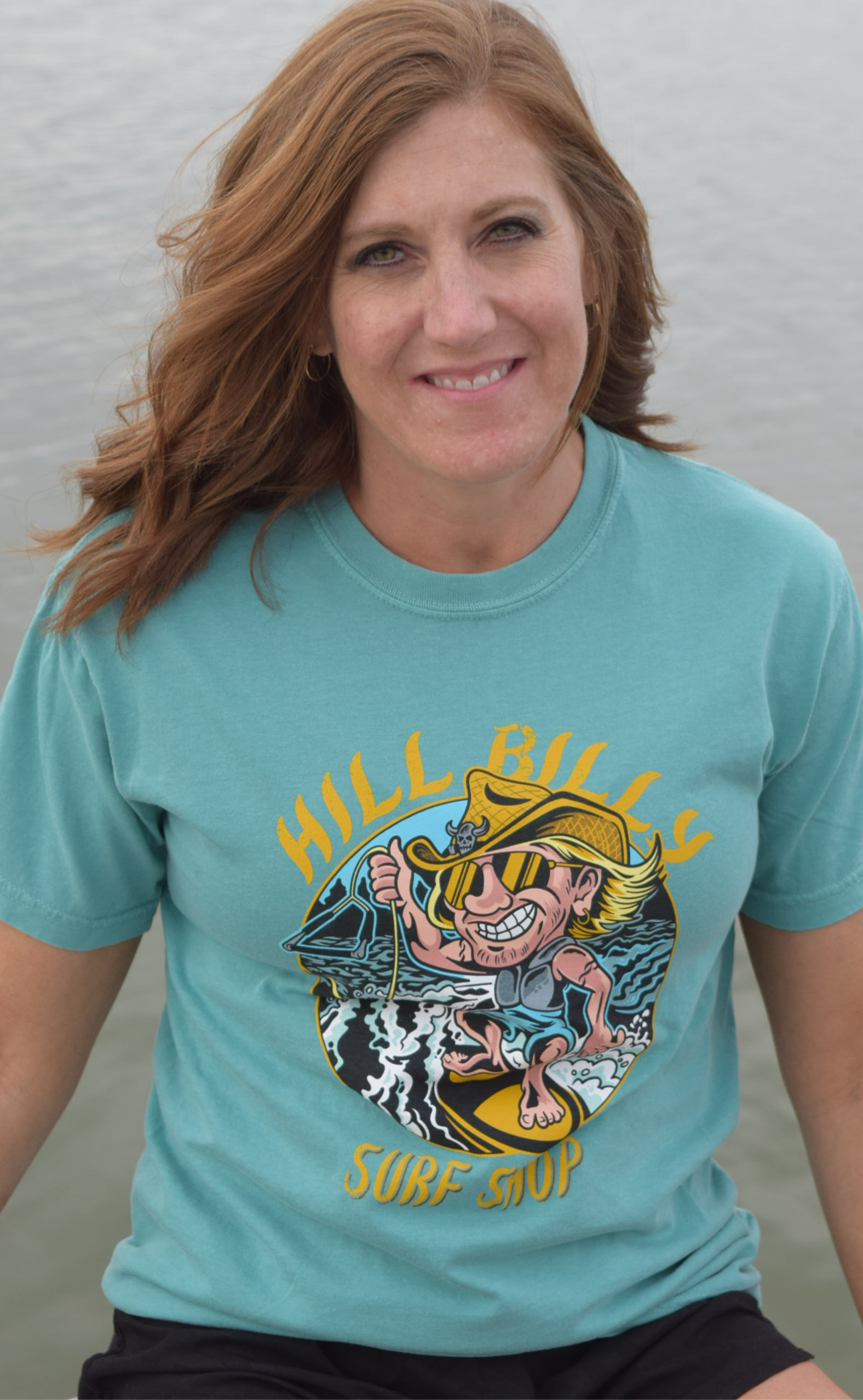 Men's classic fit, seafoam, faded green tee