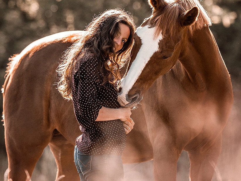 Anne Fischer Flohr mit Ihrem Pferd
