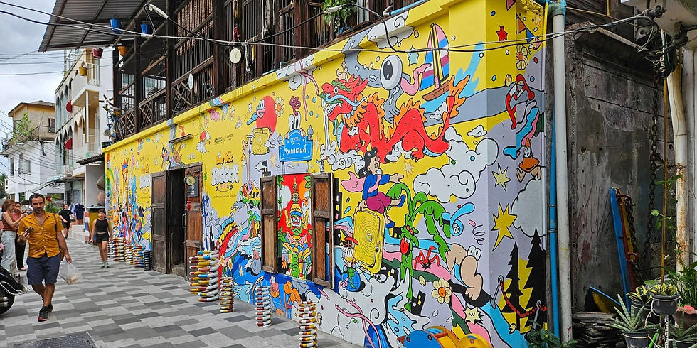 Graffiti at Charoen Krung Street Art Alley