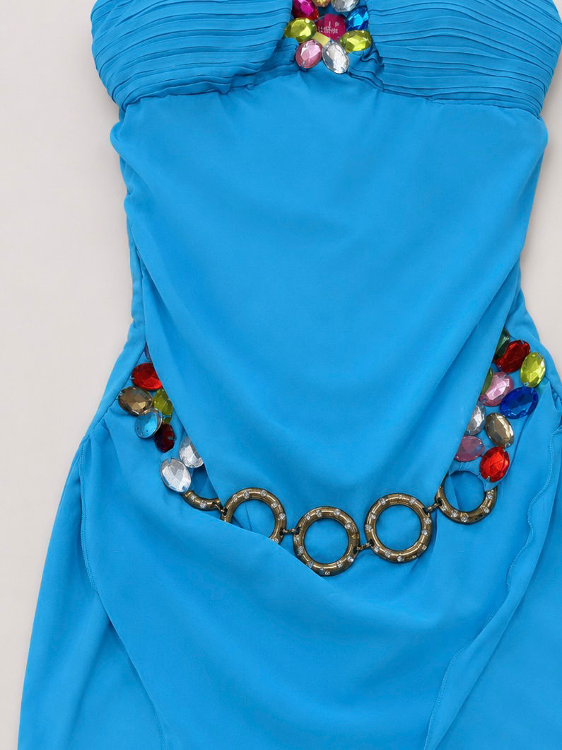 Thumbnail: Turquoise Jewel Strapless Top