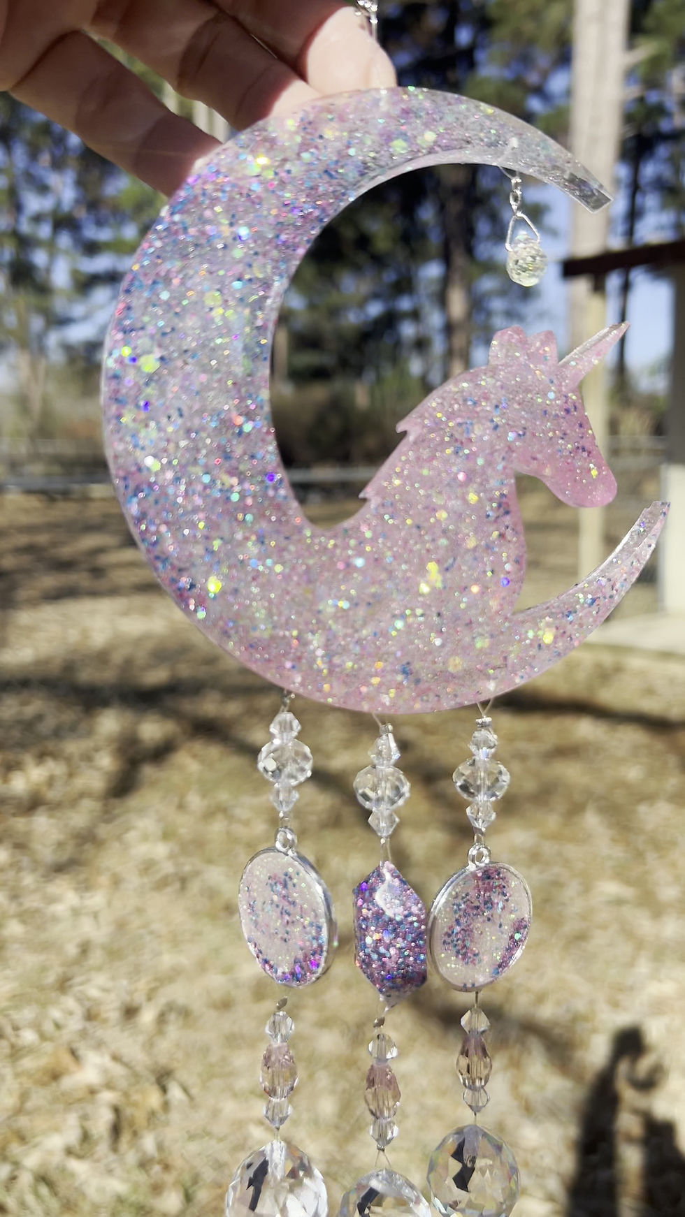 Thumbnail: Moon and Unicorn Sun Catcher