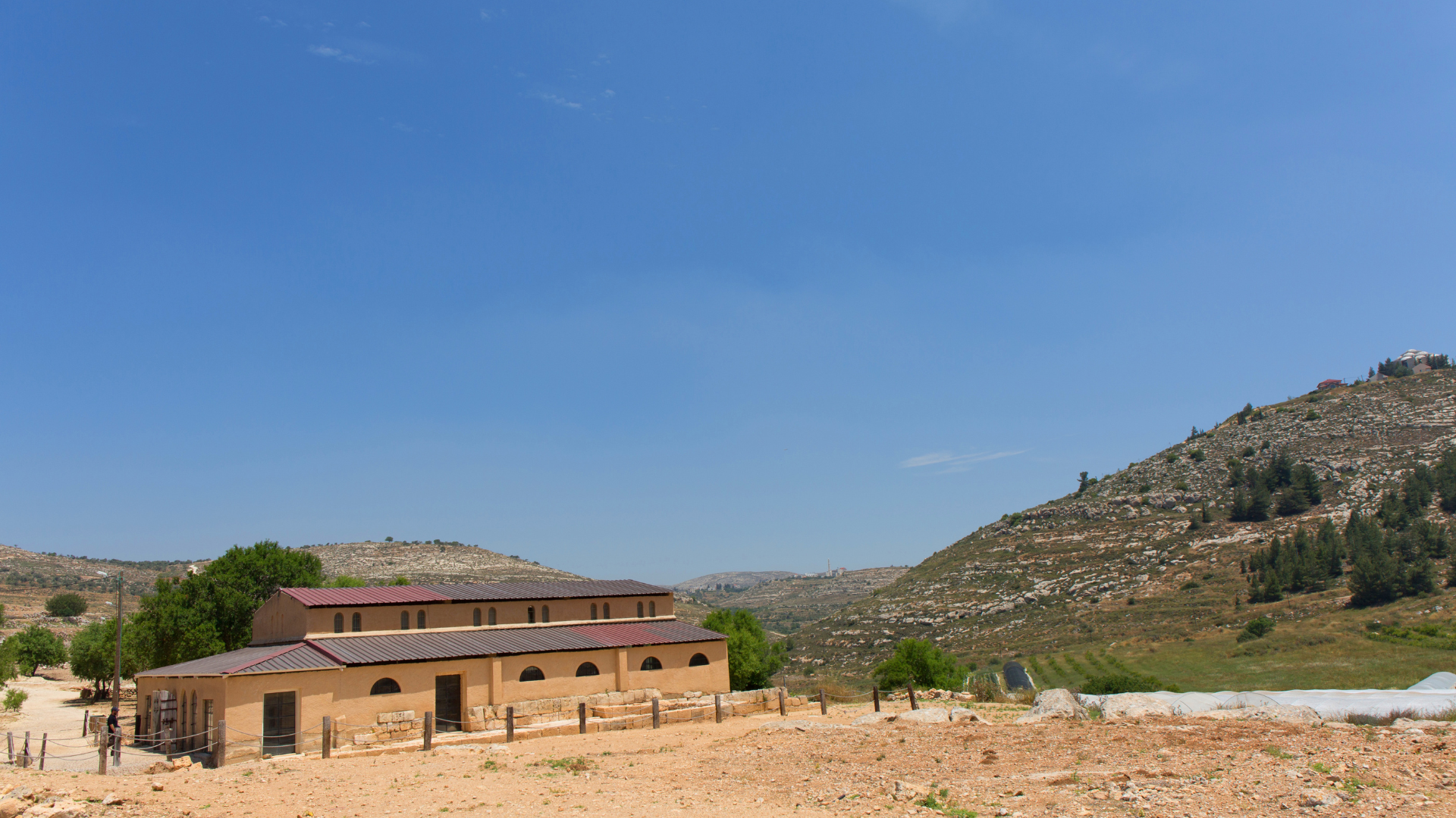 A scenic view of the Ephraim mountains from Ancient Shiloh. The landscape that once surrounded the Tabernacle, showing the strategic hilltop location.