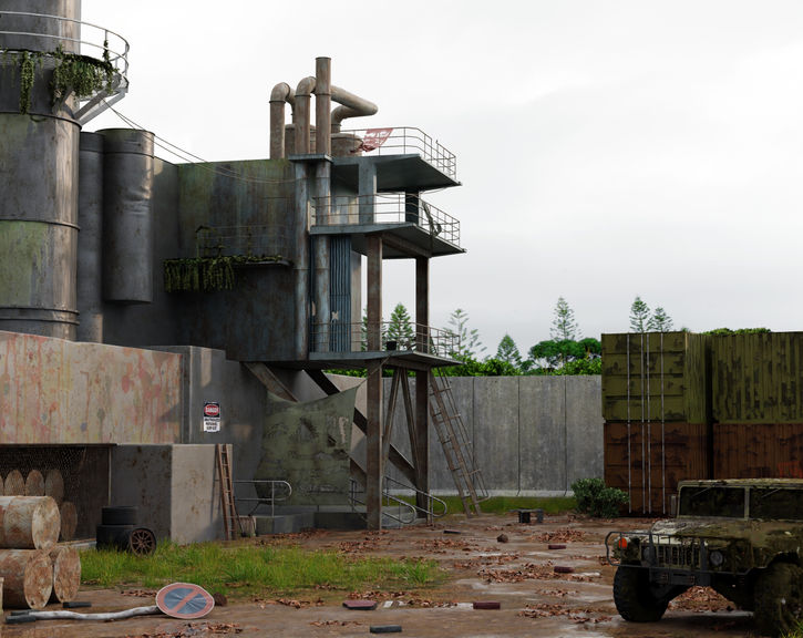 Post-apocalyptic scene