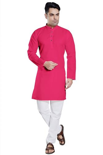 Men's Cotton Blend Slim Fit Kurta Pyjama Set