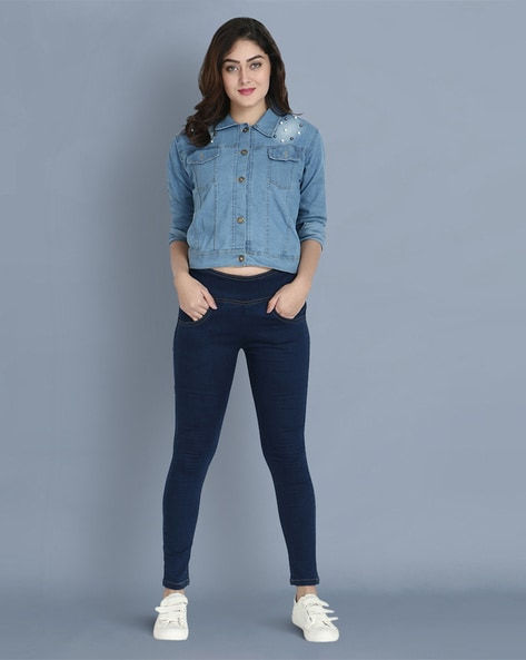 Embellished Jacket with Flap Pockets