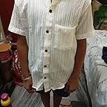 Stylish TAGAS Striped Regular Fit Shirt for Boys - White Color