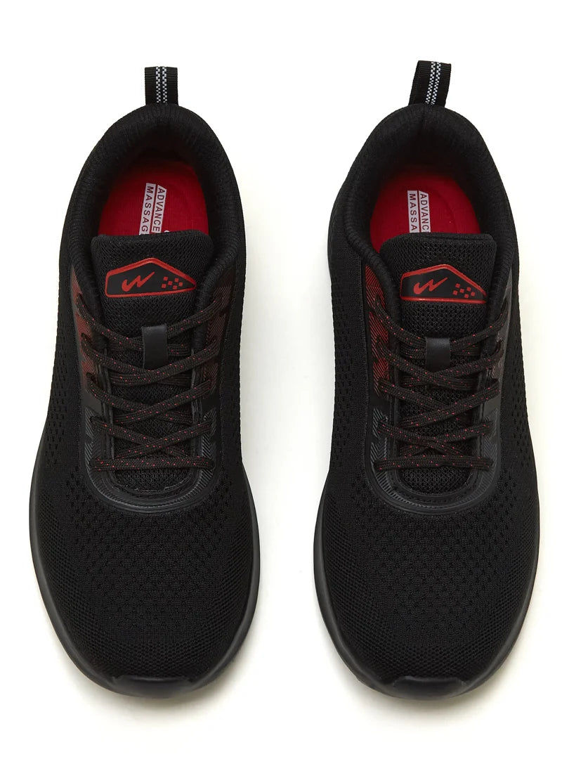 Campus DIVIDE Black Men's Running Shoes