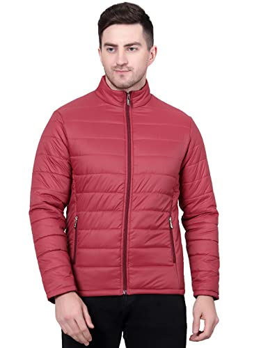 KOTTY Men's Nylon Puffer Jacket Warm Stylish Solid