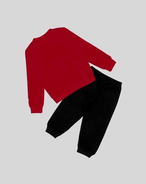 Graphic Print Pants & T-shirt Set