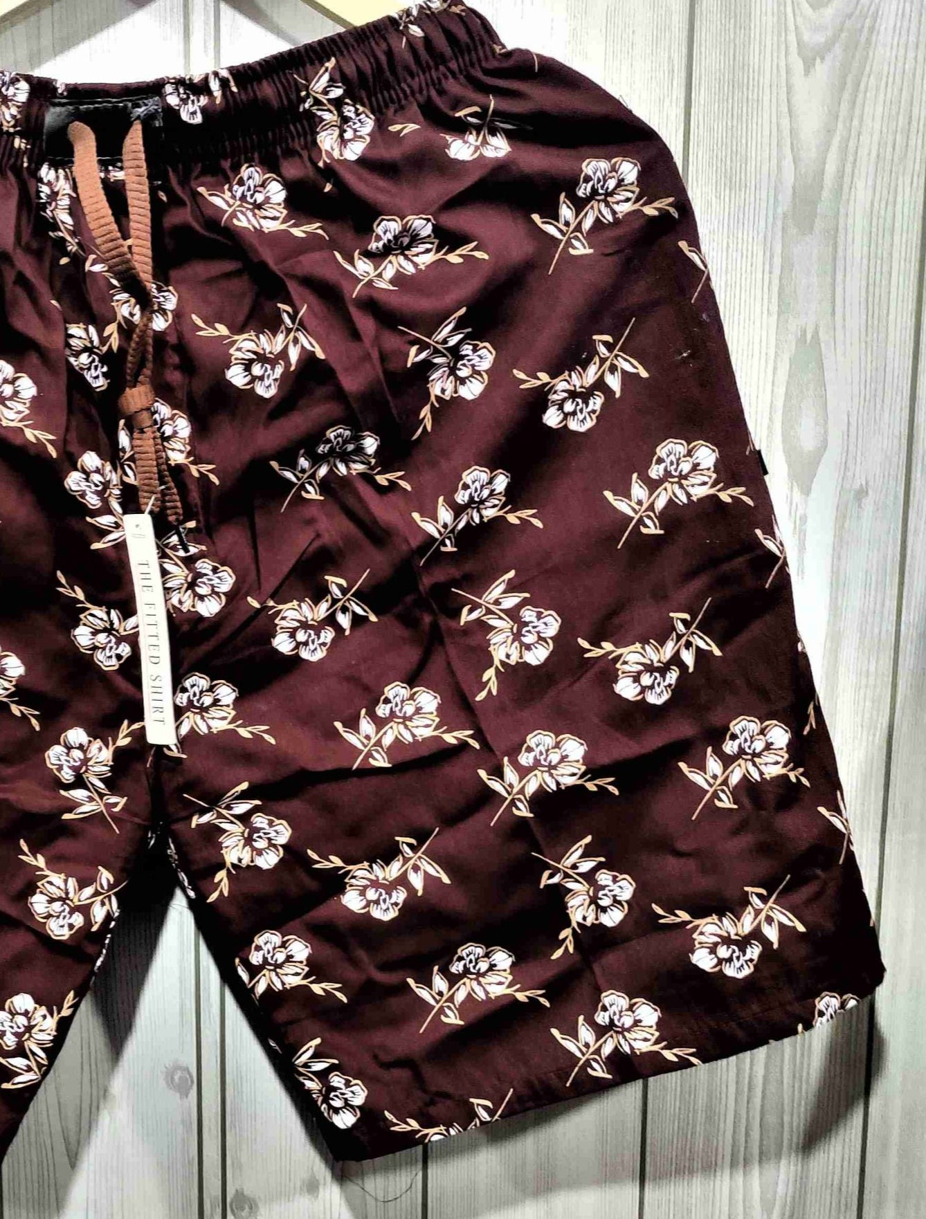 printed Slim Fit Shorts with Elasticated Drawstrings Waist