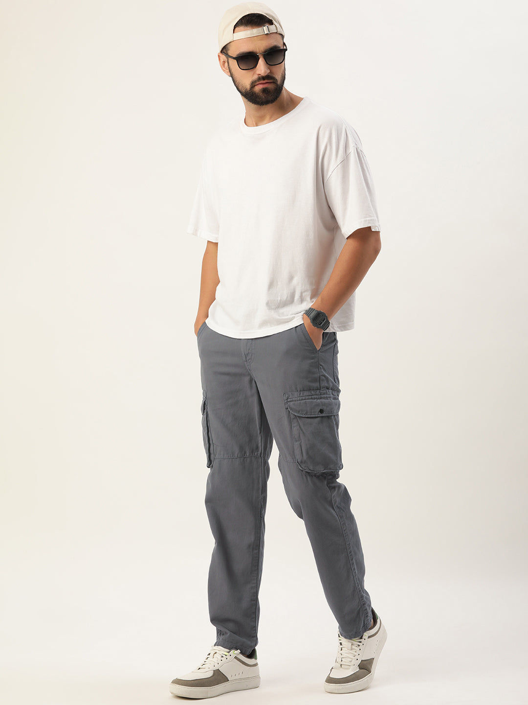 Iron Grey Cargo Trousers