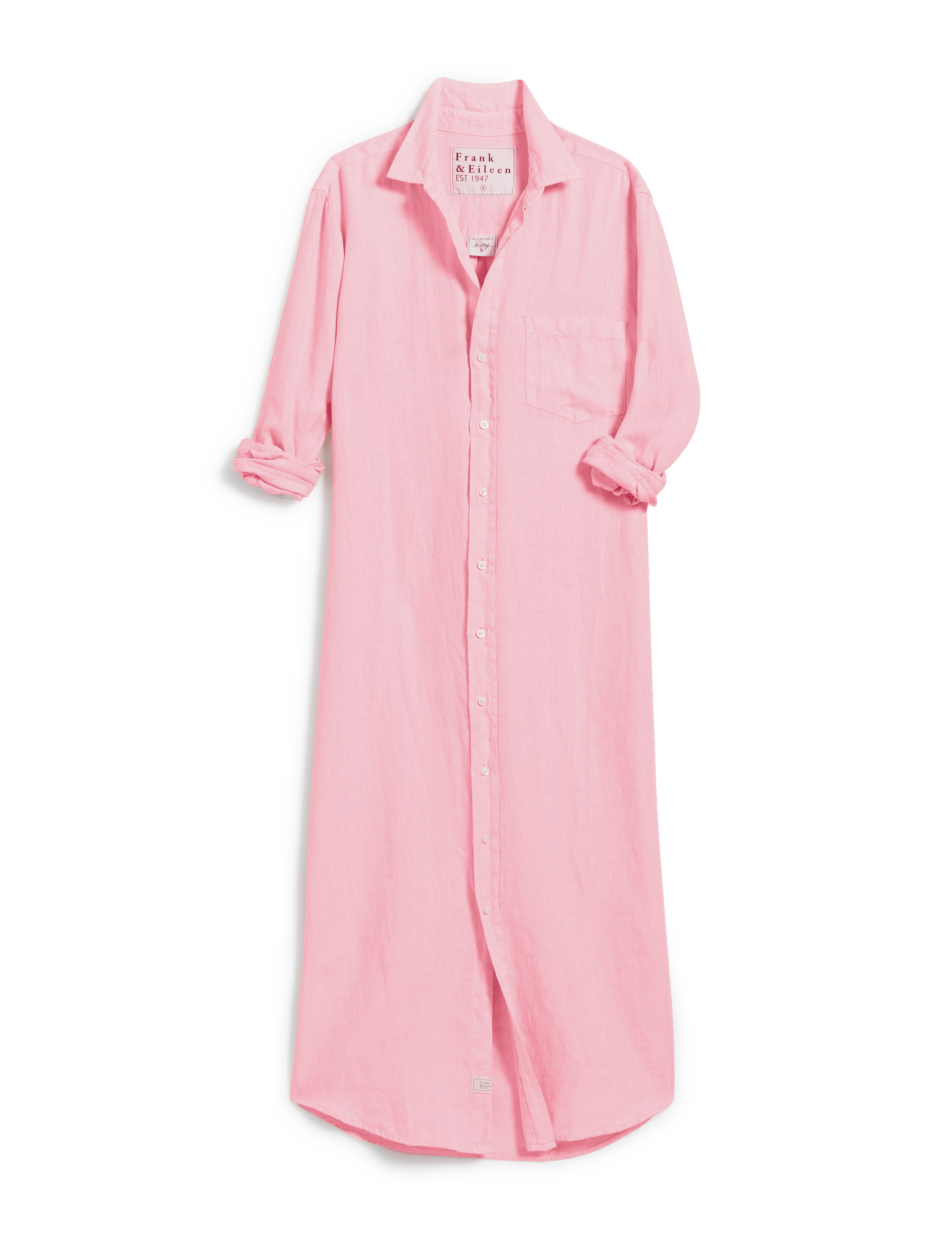RORY Bubblegum Pink Italian Linen Dress