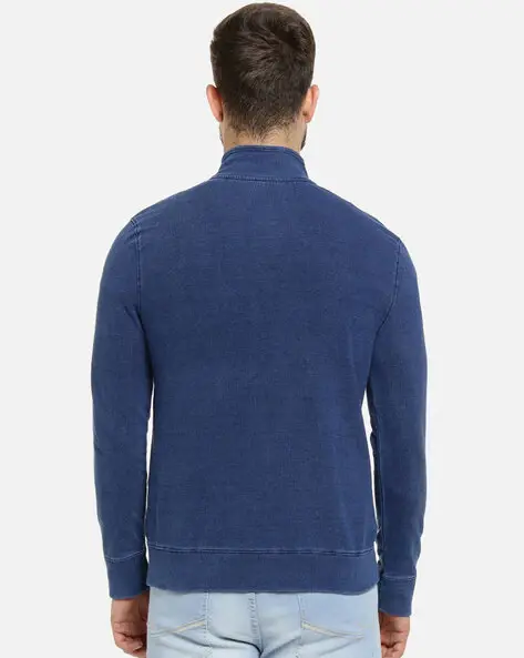 Lightly Washed Zip-Front Jacket