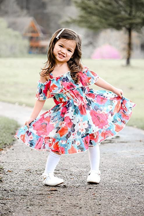 Buy & Try Girls Lycra Frock Dress