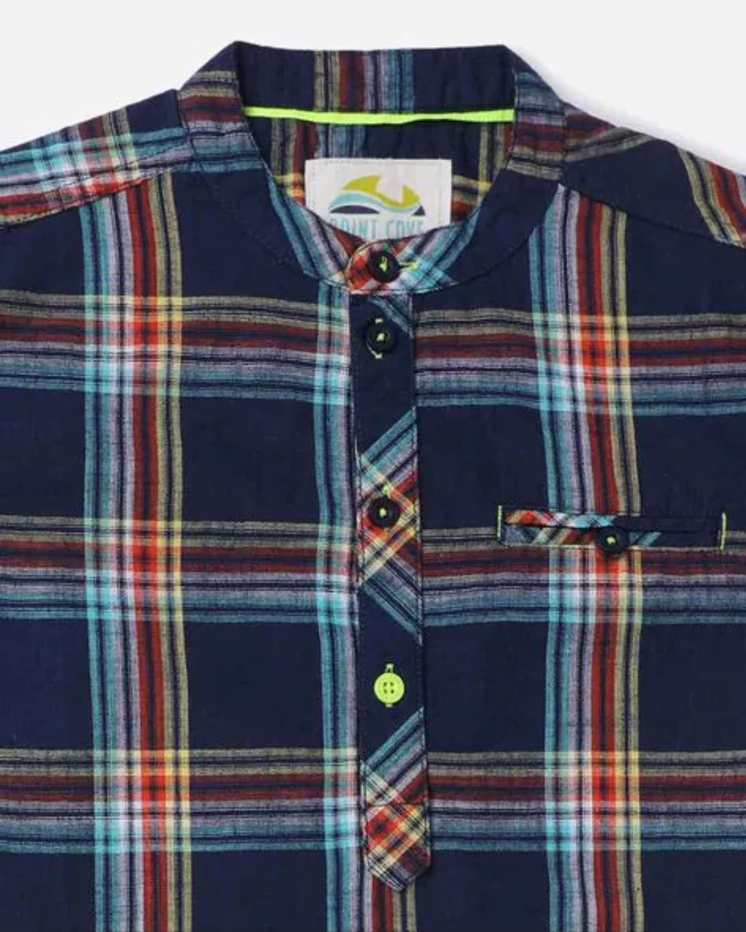 Checked Shirt with Welt Pocket