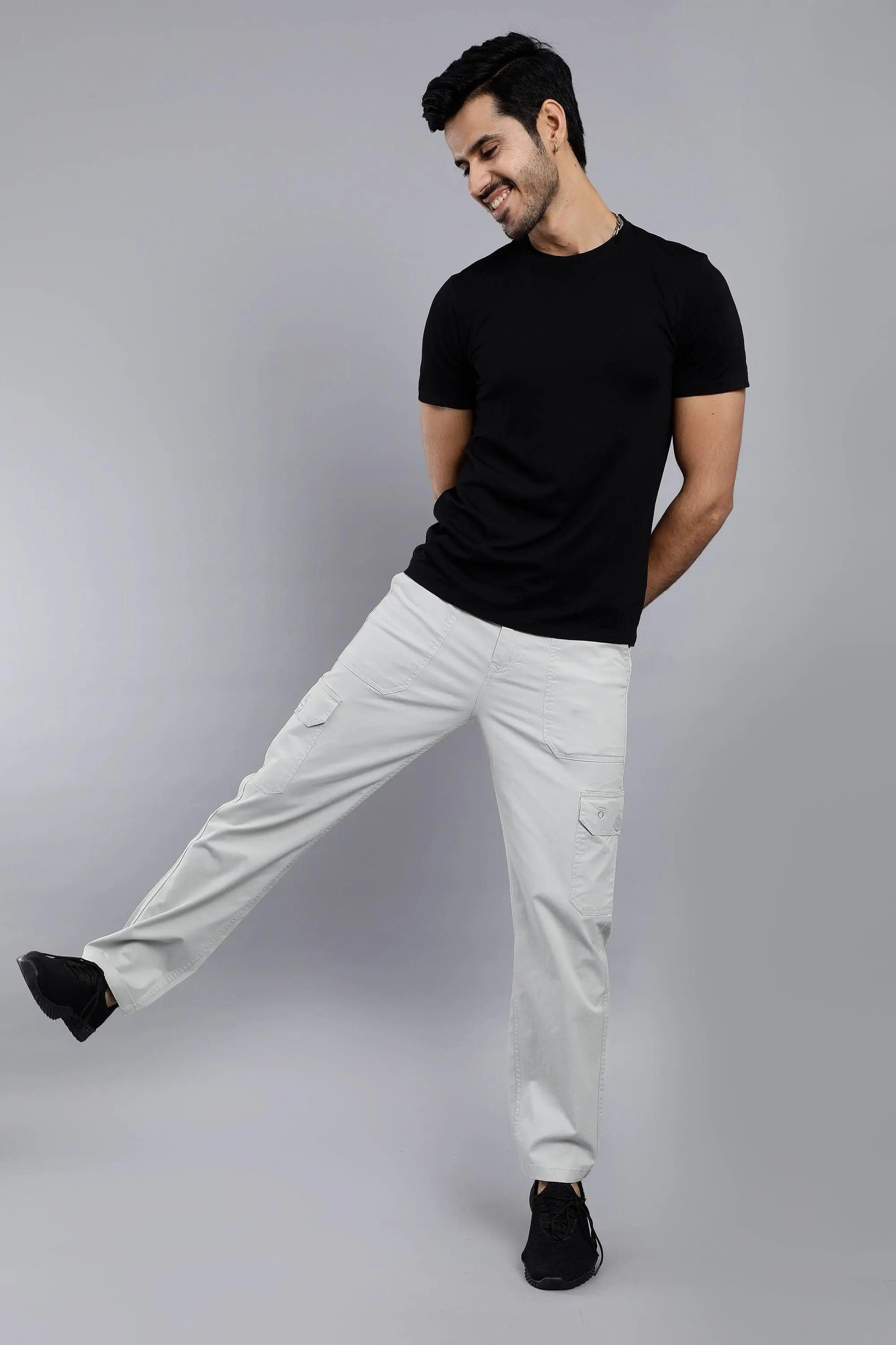 Peplos Grey Cargo Pants