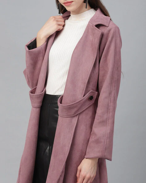 ATHENA Coat with Notched Lapel Collar