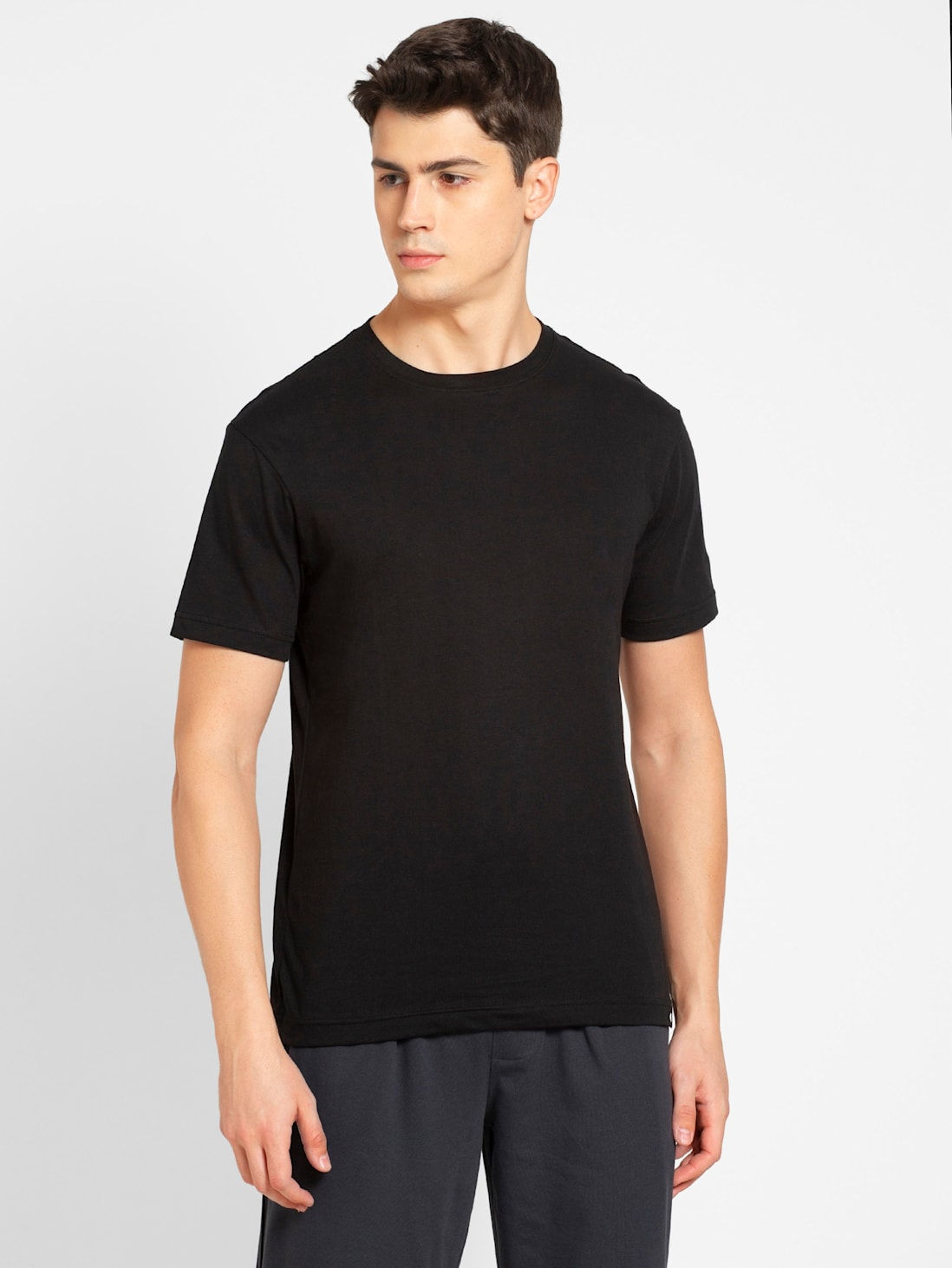 Jockey Round Neck Solid Half Sleeve T-shirt for All-Day Comfort