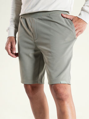 Damensch Solid Green Casual Shorts