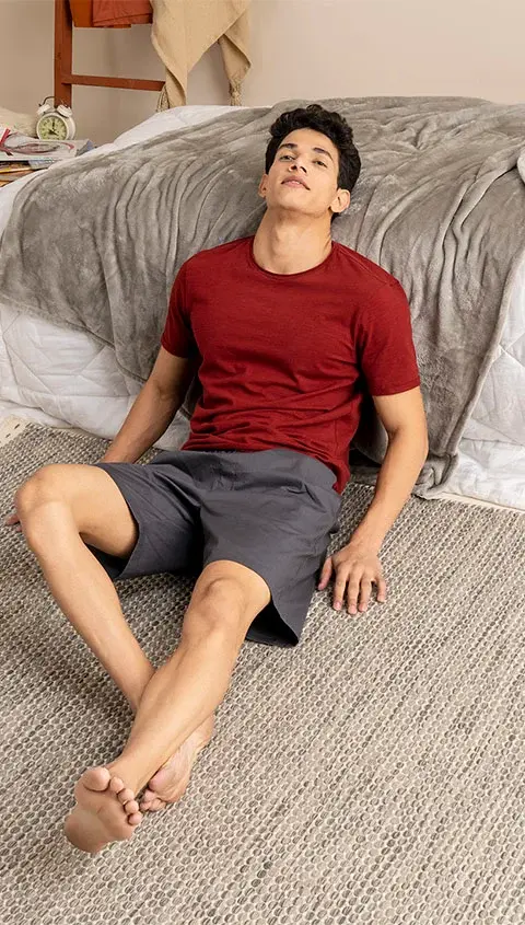 Ultra-Light Mens Lounge Shorts Glide Grey